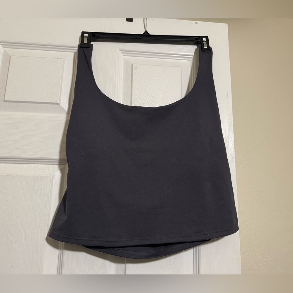 Fabletics Oasis Twist Built In Bra Tank Pewter 1X